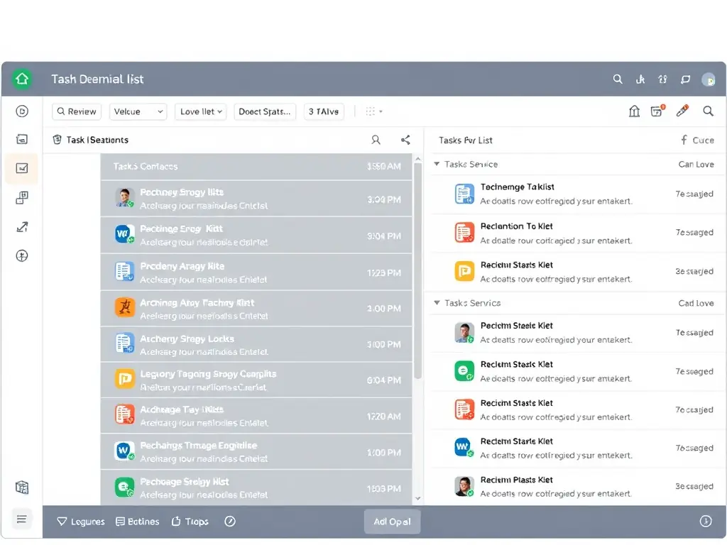 A screenshot of the Hordeapp interface, specifically highlighting the task management feature, with annotations pointing out key functions and options.