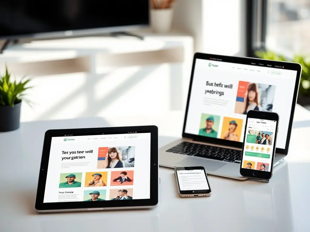 A screenshot of hordeapp.site's platform on various devices (laptop, tablet, smartphone), highlighting its responsive design and accessibility across different platforms.